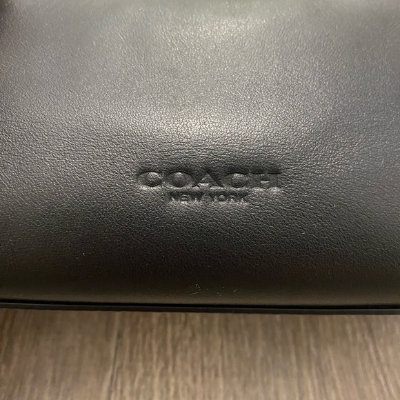 COACH PACMAN BLACK/MULTI CALF LEATHER COSMETIC CASE BAG LIMITED EDITION - Picture 7 of 14